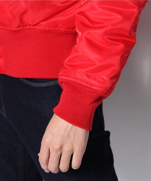 And A(アンドエー)の「MA-1 TIGHT (ALPHA)(ブルゾン・メンズ・ブラック/グリーン/レッド・MEDIUM/SMALL/LARGE)」の9枚目の写真