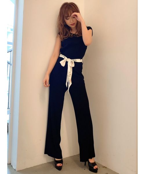 RESEXXY（リゼクシー）の「幾何フラワーベルトニットパンツ（その他パンツ・レディース・ベージュ/モカ/ブラック・FREE）」の8枚目の写真