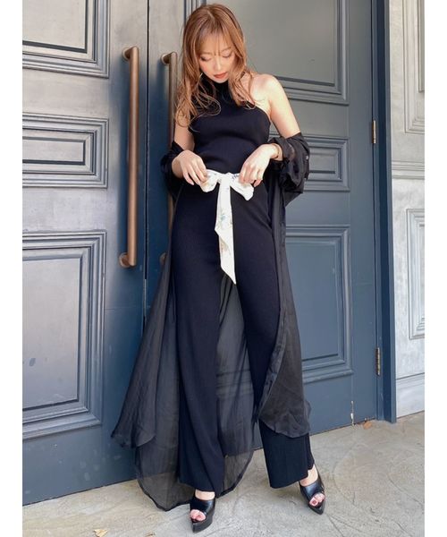 RESEXXY（リゼクシー）の「幾何フラワーベルトニットパンツ（その他パンツ・レディース・ベージュ/モカ/ブラック・FREE）」の12枚目の写真