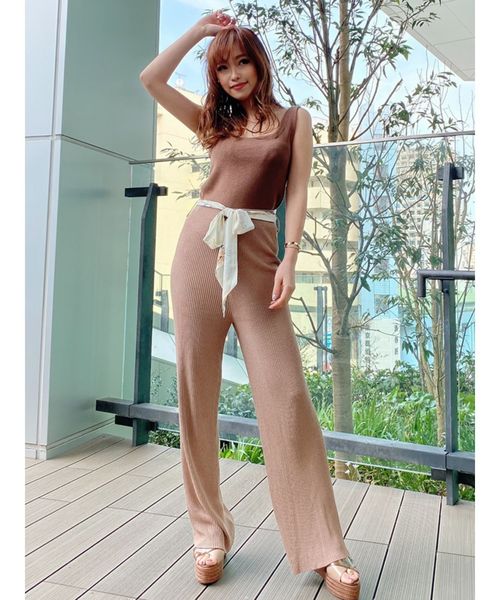 RESEXXY（リゼクシー）の「幾何フラワーベルトニットパンツ（その他パンツ・レディース・ベージュ/モカ/ブラック・FREE）」の17枚目の写真