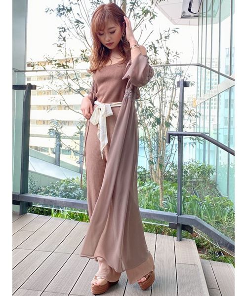 RESEXXY（リゼクシー）の「幾何フラワーベルトニットパンツ（その他パンツ・レディース・ベージュ/モカ/ブラック・FREE）」の18枚目の写真