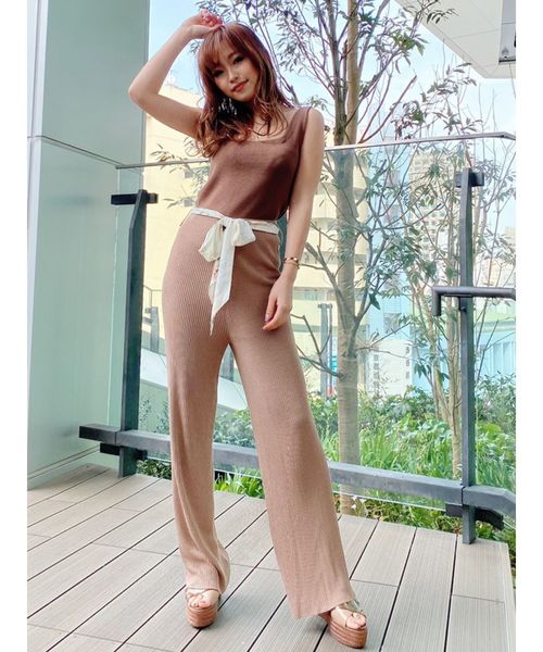 RESEXXY（リゼクシー）の「幾何フラワーベルトニットパンツ（その他パンツ・レディース・ベージュ/モカ/ブラック・FREE）」の19枚目の写真