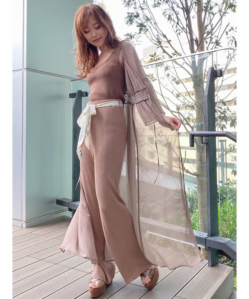 RESEXXY（リゼクシー）の「幾何フラワーベルトニットパンツ（その他パンツ・レディース・ベージュ/モカ/ブラック・FREE）」の21枚目の写真