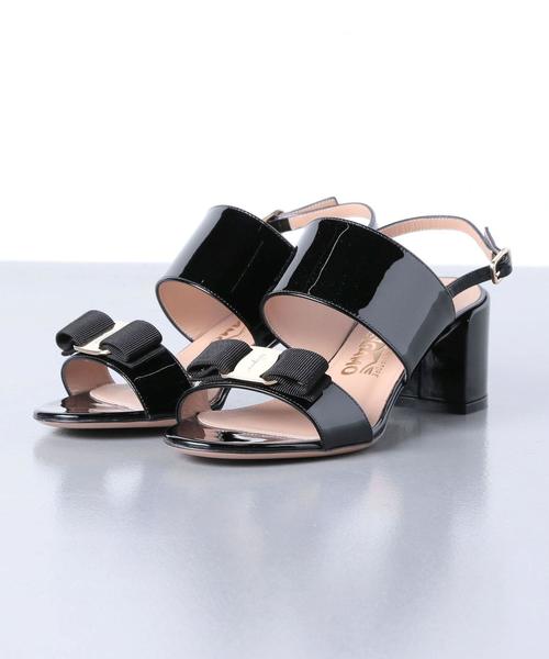 SALVATORE FERRAGAMO Tストラップ ピープトゥ サンダル Salvatore Ferragamo サルバトーレフェラガモ - レディース