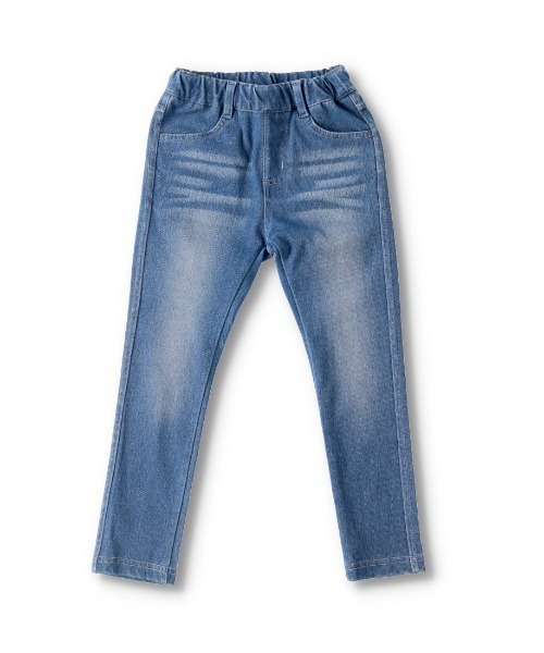 BRANSHES（ブランシェス）の「デニムニットロングパンツ（デニムパンツ・キッズ・ブラック/ネイビー/ブルー・90cm/110cm/100cm/120cm/130cm）」の3枚目の写真