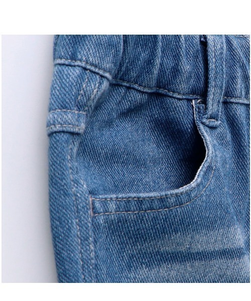 BRANSHES（ブランシェス）の「デニムニットロングパンツ（デニムパンツ・キッズ・ブラック/ネイビー/ブルー・90cm/110cm/100cm/120cm/130cm）」の16枚目の写真