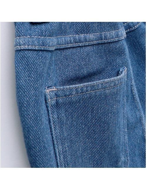 BRANSHES（ブランシェス）の「デニムニットロングパンツ（デニムパンツ・キッズ・ブラック/ネイビー/ブルー・90cm/110cm/100cm/120cm/130cm）」の15枚目の写真