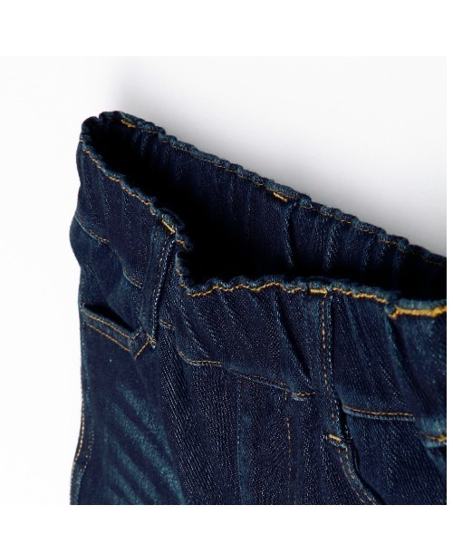 BRANSHES（ブランシェス）の「デニムニットロングパンツ（デニムパンツ・キッズ・ブラック/ネイビー/ブルー・90cm/110cm/100cm/120cm/130cm）」の11枚目の写真