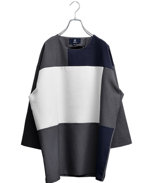 MinoriTY（マイノリティ）の「メンズT/R切替8分袖プルオーバーシャツ（シャツ/ブラウス・メンズ・ベージュ/チャコール/ネイビー・M/L）」の6枚目の写真