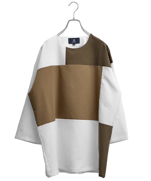 MinoriTY（マイノリティ）の「メンズT/R切替8分袖プルオーバーシャツ（シャツ/ブラウス・メンズ・ベージュ/チャコール/ネイビー・M/L）」の13枚目の写真