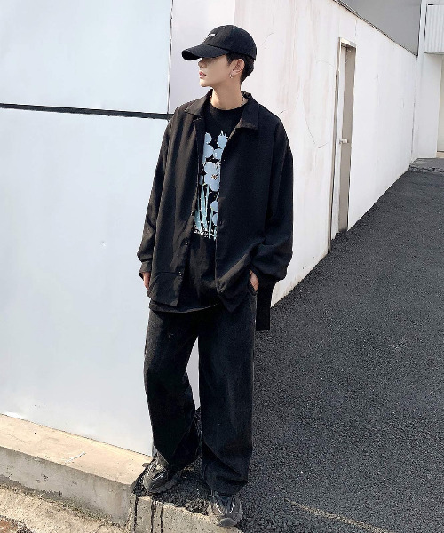 メンズ ブルゾン ストリート ルーズシルエット G00441 セール】【neos】ルーズシルエット スタンドネック 中綿 ZIP