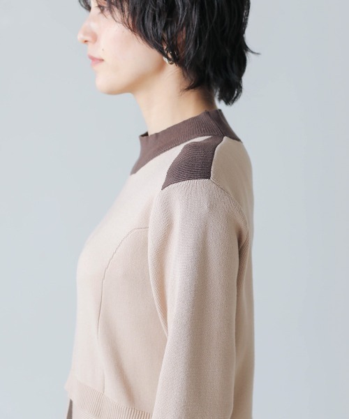Bou Jeloud（ブージュルード）の「配色切替ニットワンピース（ワンピース・レディース・ブラック/ベージュ・38）」の17枚目の写真