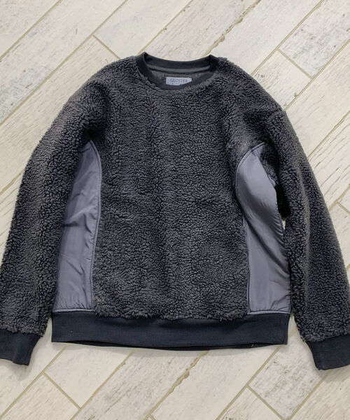 GLOSTER（グロスター）の「ボアフリース スウェット プルオーバー（スウェット・メンズ・グレー/ブラック・M/L）」の3枚目の写真