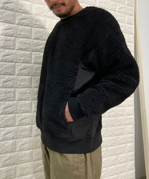 GLOSTER（グロスター）の「ボアフリース スウェット プルオーバー（スウェット・メンズ・グレー/ブラック・M/L）」の8枚目の写真