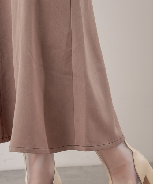 natural couture（ナチュラルクチュール）の「配色ステッチキャミワンピース（ワンピース・レディース・モカ/グレイッシュベージュ/チャコール・FREE）」の5枚目の写真