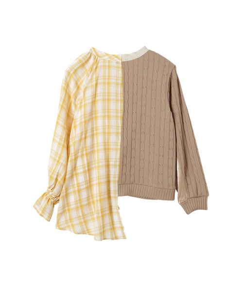 TEVALT（ヴァレット）の「カーディガン×ブラウス　ドッキングトップス（カーディガン/ボレロ・レディース・グリーン/キャメル/アイボリー/ネイビー・38）」の17枚目の写真