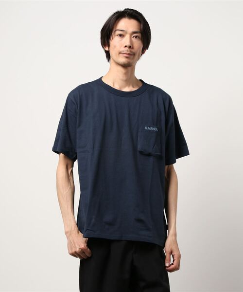 KRIFF MAYER（クリフメイヤー）の「抗菌半袖ポケTEE(バックプリント)（Tシャツ/カットソー・メンズ・ブラウン/パープル/オフホワイト/ネイビー・MEDIUM/SMALL/LARGE/X-LARGE）」の3枚目の写真