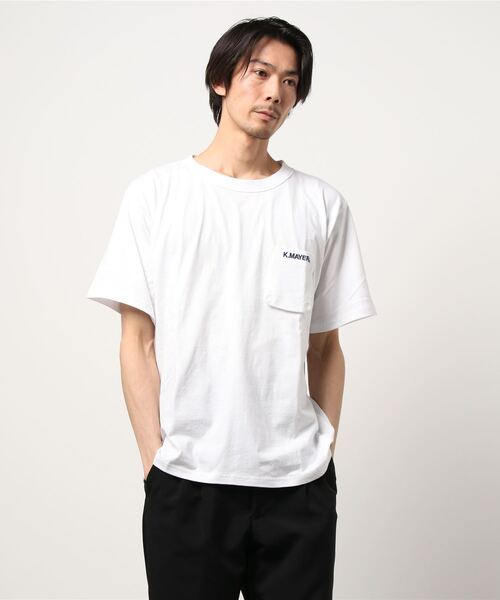 KRIFF MAYER（クリフメイヤー）の「抗菌半袖ポケTEE(バックプリント)（Tシャツ/カットソー・メンズ・ブラウン/パープル/オフホワイト/ネイビー・MEDIUM/SMALL/LARGE/X-LARGE）」の2枚目の写真