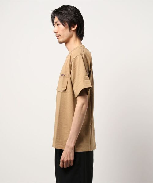 KRIFF MAYER（クリフメイヤー）の「抗菌半袖ポケTEE(バックプリント)（Tシャツ/カットソー・メンズ・ブラウン/パープル/オフホワイト/ネイビー・MEDIUM/SMALL/LARGE/X-LARGE）」の5枚目の写真