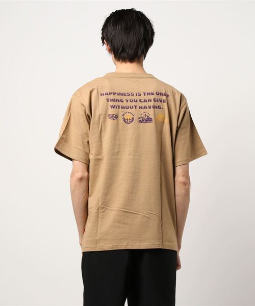 KRIFF MAYER（クリフメイヤー）の「抗菌半袖ポケTEE(バックプリント)（Tシャツ/カットソー・メンズ・ブラウン/パープル/オフホワイト/ネイビー・MEDIUM/SMALL/LARGE/X-LARGE）」の6枚目の写真