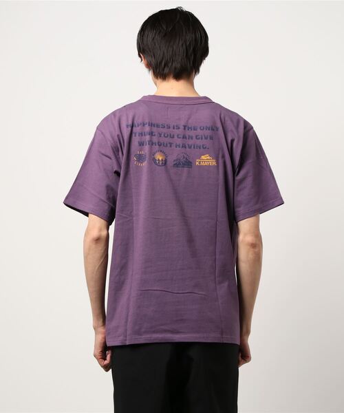 KRIFF MAYER（クリフメイヤー）の「抗菌半袖ポケTEE(バックプリント)（Tシャツ/カットソー・メンズ・ブラウン/パープル/オフホワイト/ネイビー・MEDIUM/SMALL/LARGE/X-LARGE）」の8枚目の写真