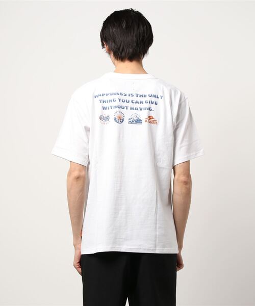 KRIFF MAYER（クリフメイヤー）の「抗菌半袖ポケTEE(バックプリント)（Tシャツ/カットソー・メンズ・ブラウン/パープル/オフホワイト/ネイビー・MEDIUM/SMALL/LARGE/X-LARGE）」の9枚目の写真