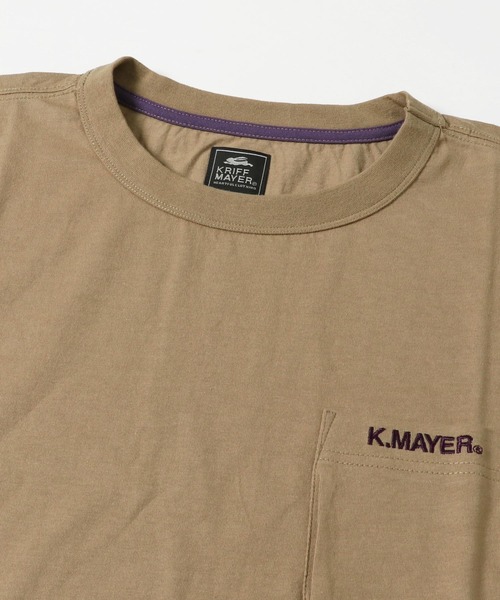 KRIFF MAYER（クリフメイヤー）の「抗菌半袖ポケTEE(バックプリント)（Tシャツ/カットソー・メンズ・ブラウン/パープル/オフホワイト/ネイビー・MEDIUM/SMALL/LARGE/X-LARGE）」の11枚目の写真