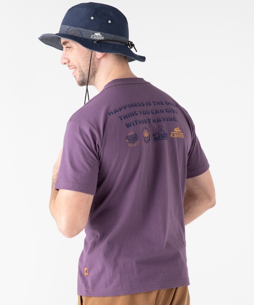 KRIFF MAYER（クリフメイヤー）の「抗菌半袖ポケTEE(バックプリント)（Tシャツ/カットソー・メンズ・ブラウン/パープル/オフホワイト/ネイビー・MEDIUM/SMALL/LARGE/X-LARGE）」の17枚目の写真