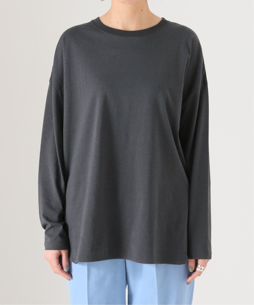 Simplicite（サンプリシテ）の「《追加2》裾ラウンドロンTEE◆（Tシャツ/カットソー・レディース・ホワイト/ベージュ/ブラック系その他・FREE）」の4枚目の写真