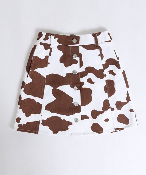 WC（ダブル シー）の「WC/ボタン牛柄スカート（スカート・レディース・ブラック/ブラウン・FREE）」の13枚目の写真