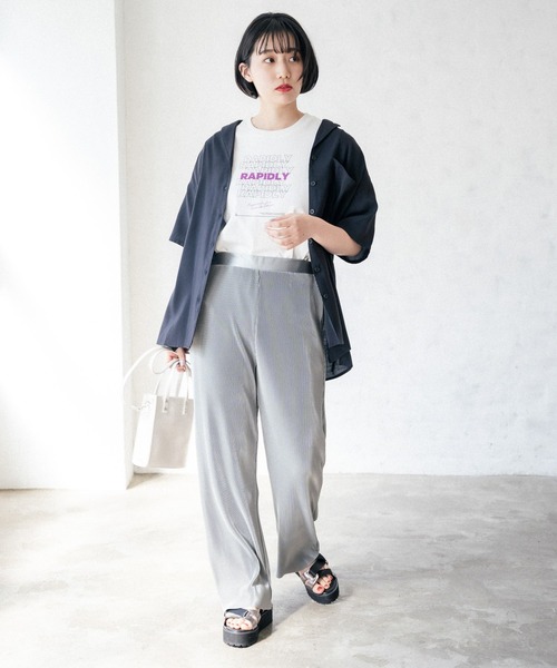 PAGEBOY（ページボーイ）の「【WEB限定アイテム】BIGカイキンシャツSS（シャツ/ブラウス・レディース・ブラック/ダークブラウン/ベージュ/カーキ・FREE）」の8枚目の写真