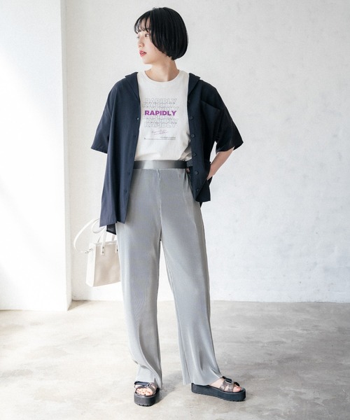 PAGEBOY（ページボーイ）の「【WEB限定アイテム】BIGカイキンシャツSS（シャツ/ブラウス・レディース・ブラック/ダークブラウン/ベージュ/カーキ・FREE）」の20枚目の写真