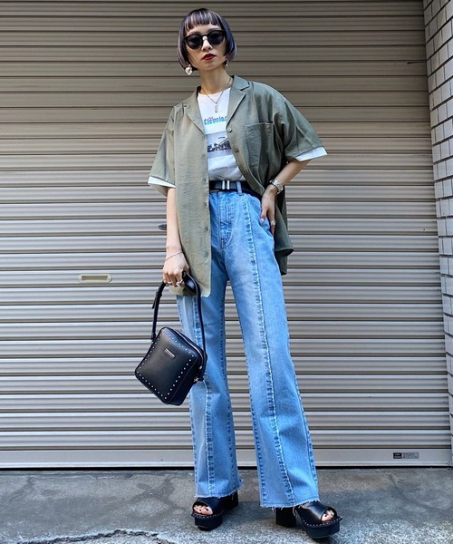 PAGEBOY（ページボーイ）の「【WEB限定アイテム】BIGカイキンシャツSS（シャツ/ブラウス・レディース・ブラック/ダークブラウン/ベージュ/カーキ・FREE）」の13枚目の写真