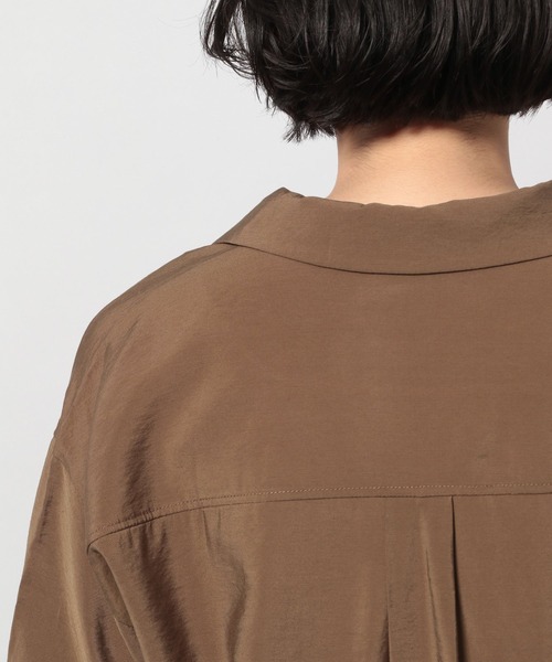 PAGEBOY（ページボーイ）の「【WEB限定アイテム】BIGカイキンシャツSS（シャツ/ブラウス・レディース・ブラック/ダークブラウン/ベージュ/カーキ・FREE）」の14枚目の写真