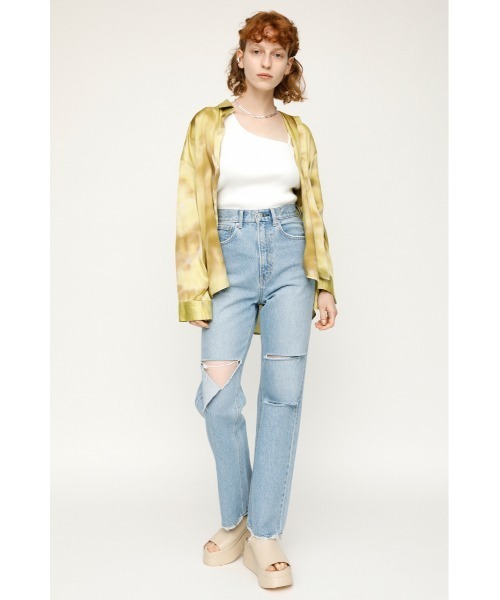 SLY（スライ）の「FRONT 2WAYS TOPS フロント２ウェイ トップス（キャミソール・レディース・ベージュ/ブラック/カーキ/ホワイト・FREE）」の6枚目の写真