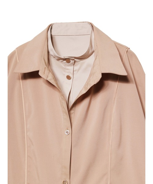 PAMEO POSE（パメオポーズ）の「Illusion Shirts（ワンピース・レディース・ホワイト/ブラック/ベージュ・FREE）」の5枚目の写真