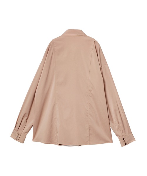 PAMEO POSE（パメオポーズ）の「Illusion Shirts（ワンピース・レディース・ホワイト/ブラック/ベージュ・FREE）」の18枚目の写真