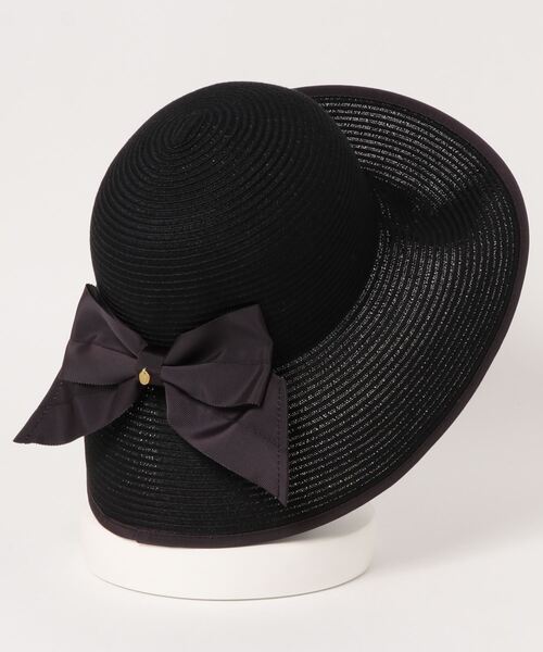 ROPE' PICNIC（ロペピクニック）の「【ウォッシャブル】リボン折りたたみハット（ハット・レディース・ブラック/ベージュ・FREE）」の12枚目の写真