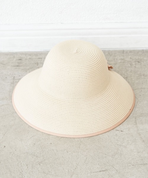 ROPE' PICNIC（ロペピクニック）の「【ウォッシャブル】リボン折りたたみハット（ハット・レディース・ブラック/ベージュ・FREE）」の4枚目の写真