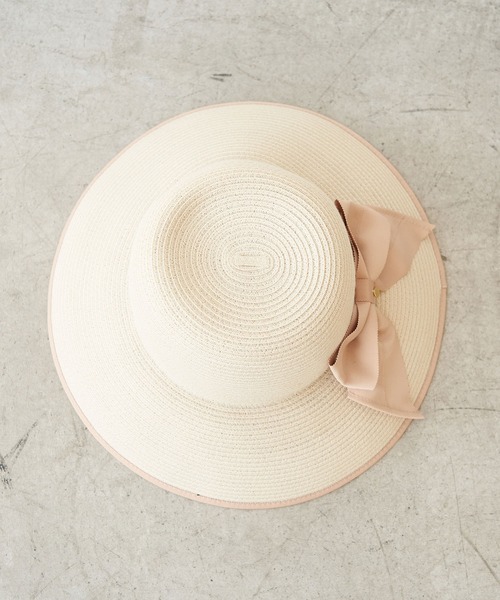 ROPE' PICNIC（ロペピクニック）の「【ウォッシャブル】リボン折りたたみハット（ハット・レディース・ブラック/ベージュ・FREE）」の8枚目の写真