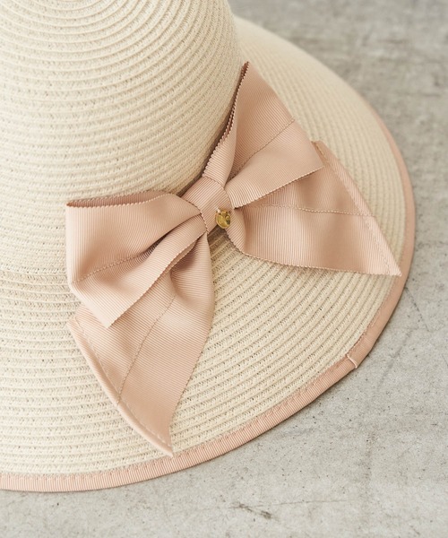 ROPE' PICNIC（ロペピクニック）の「【ウォッシャブル】リボン折りたたみハット（ハット・レディース・ブラック/ベージュ・FREE）」の13枚目の写真
