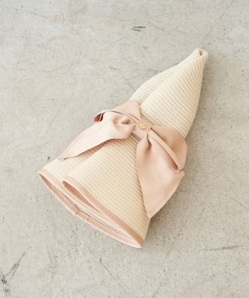 ROPE' PICNIC（ロペピクニック）の「【ウォッシャブル】リボン折りたたみハット（ハット・レディース・ブラック/ベージュ・FREE）」の3枚目の写真