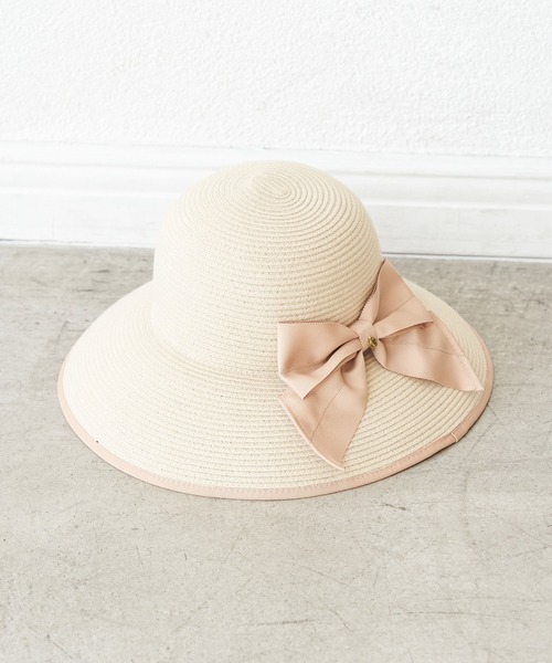 ROPE' PICNIC（ロペピクニック）の「【ウォッシャブル】リボン折りたたみハット（ハット・レディース・ブラック/ベージュ・FREE）」の5枚目の写真