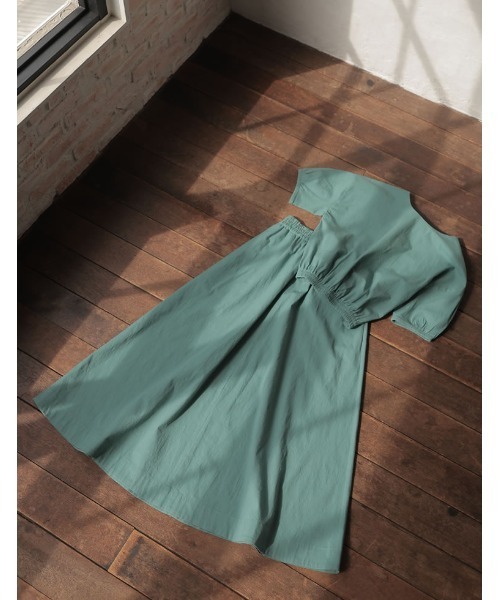 Re:EDIT（リエディ）の「[低身長/高身長サイズ有]ストレッチコットンロングフレアスカート（スカート・レディース・モカ/アイボリー/ブルー・MEDIUM/LARGE/SHORT/TALL）」の9枚目の写真