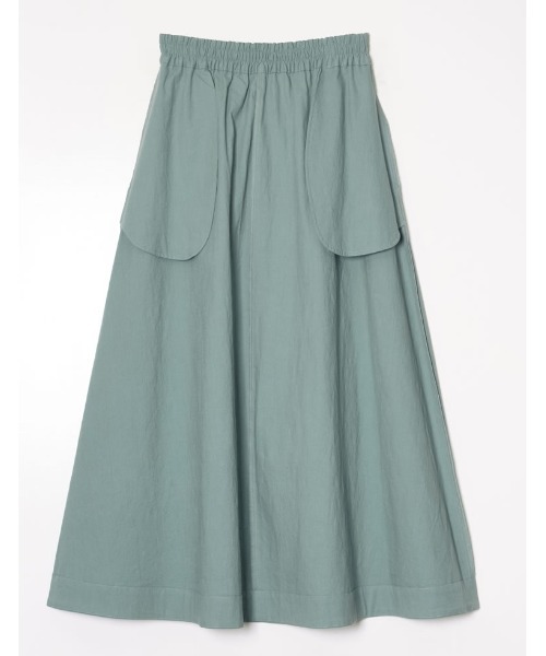 Re:EDIT（リエディ）の「[低身長/高身長サイズ有]ストレッチコットンロングフレアスカート（スカート・レディース・モカ/アイボリー/ブルー・MEDIUM/LARGE/SHORT/TALL）」の8枚目の写真