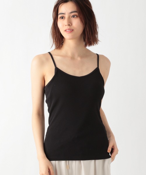 LEPSIM（レプシィム）の「カップツキカラーキャミソール　928020（キャミソール・レディース・ブラック/グレイッシュベージュ/ライトグリーン・MEDIUM/LARGE）」の2枚目の写真