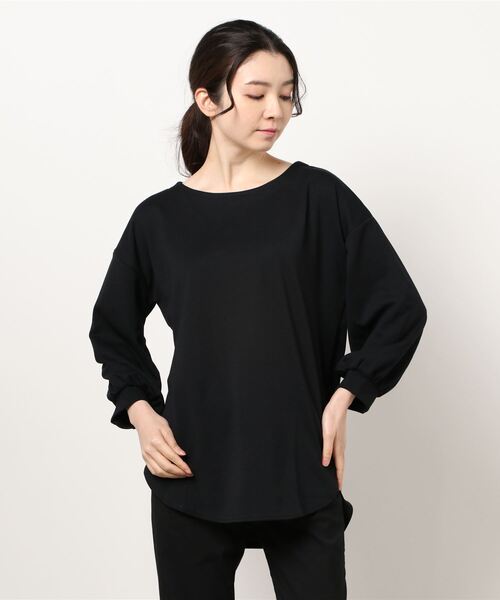 COLONY 2139（コロニートゥーワンスリーナイン）の「【抗菌/抗ウイルス】ポンチボリューム袖ロンT（Tシャツ/カットソー・レディース・ホワイト/ブラック・MEDIUM/SMALL/LARGE）」の9枚目の写真