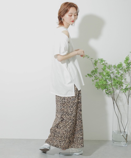 SENSE OF PLACE by URBAN RESEARCH（センスオブプレイスバイアーバンリサーチ）の「スリットスリーブTシャツ（Tシャツ/カットソー・レディース・イエロー/ブラック/オフホワイト・ONE）」の15枚目の写真