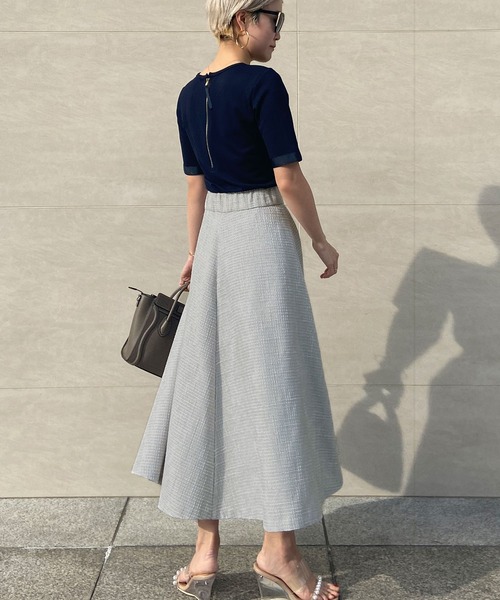 JENNE(ジェンヌ)の「ツイードフレアスカート(スカート・レディース・ブルー/グレー・SMALL/MEDIUM/LARGE)」の13枚目の写真