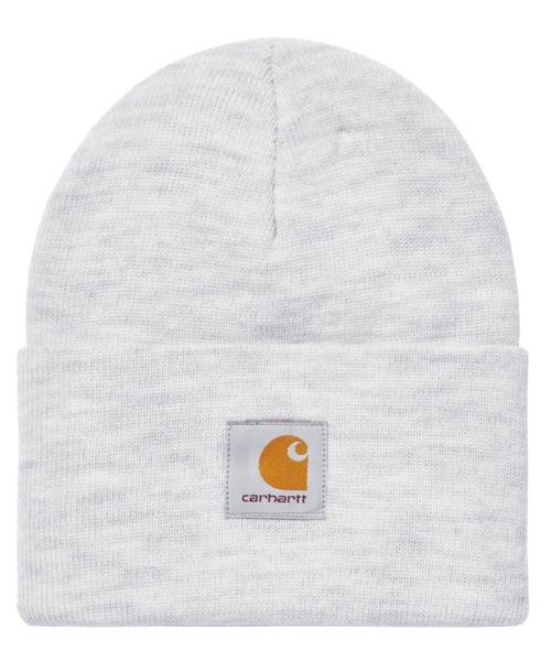 Carhartt WIP（カーハートダブリューアイピー）の「Carhartt WIP/カーハート ダブリューアイピー ビーニー ACRYLIC WATCH CAP I020222（ニットキャップ/ビーニー・レディース・ブラウン/ベージュ/グレー系その他/ホワイト系その他/グリーン/ブルー/オレンジ/ブラック/ネイビー/グレー/アイボリー/ヘザーグレー/ダークグリーン/グレイッシュブルー/ダークブラウン/レンガ/ダークオリーブ/ダークネイビー/アッシュグレー/ダークグレー/コバルトブルー/ピンク/ブラック系その他・FREE）」の5枚目の写真